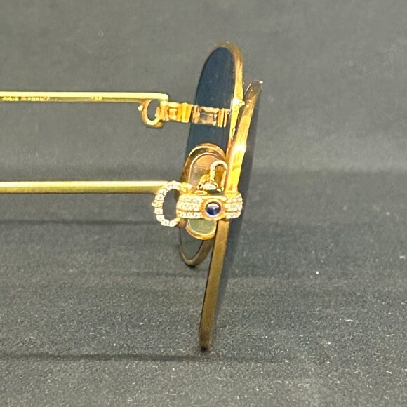 Custom Vintage Cartier Romance Louis Gold Rim Diamond Frames Glasses Sunglasses - Picture 14 of 16